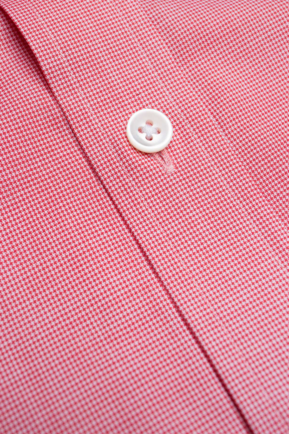 Eros 120s Red Mini Houndstooth Shirt - Image 4