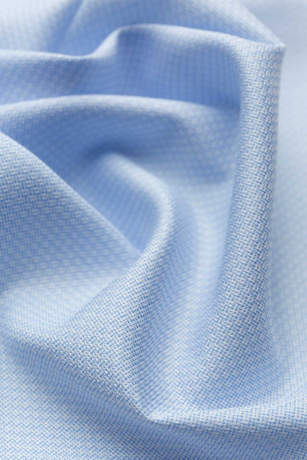 Jardin 100s Textured Light Blue Twill Fabric - Image 2