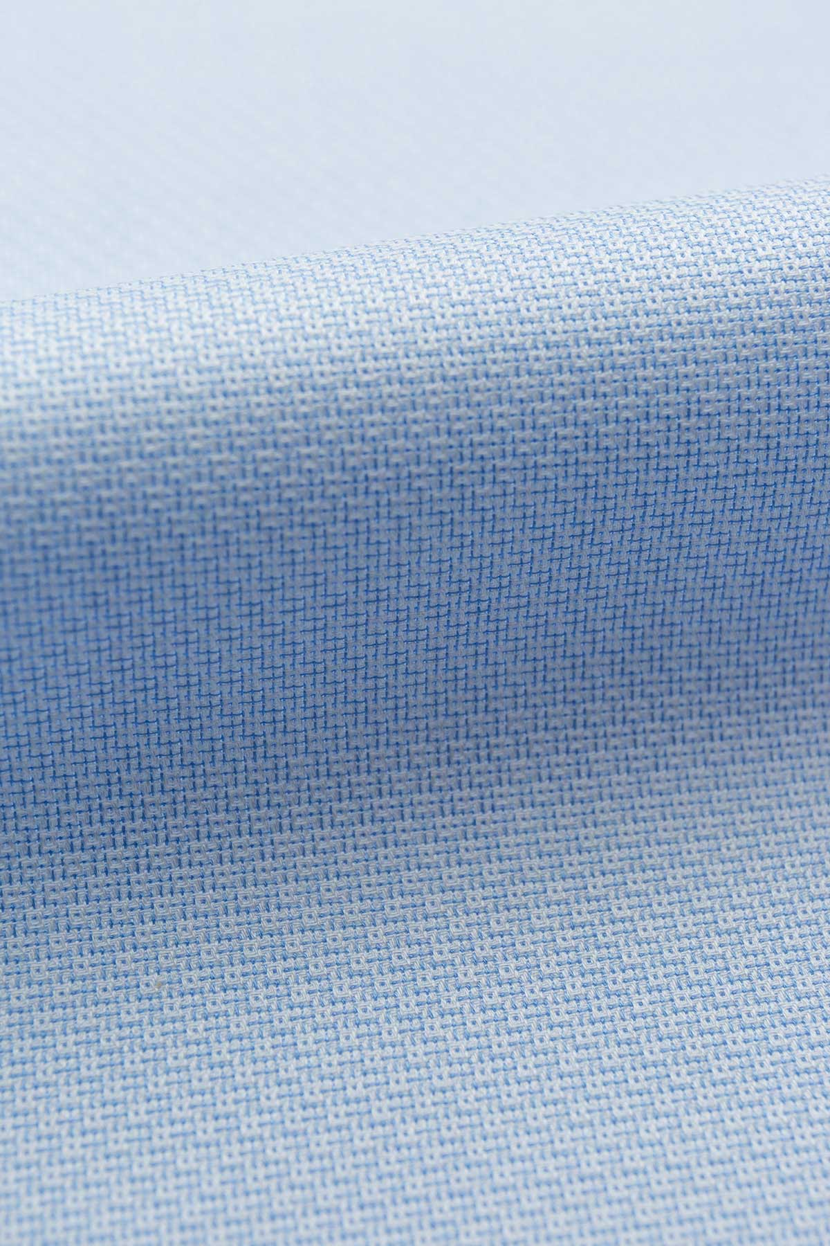 Jardin 100s Textured Light Blue Twill Fabric - Image 3