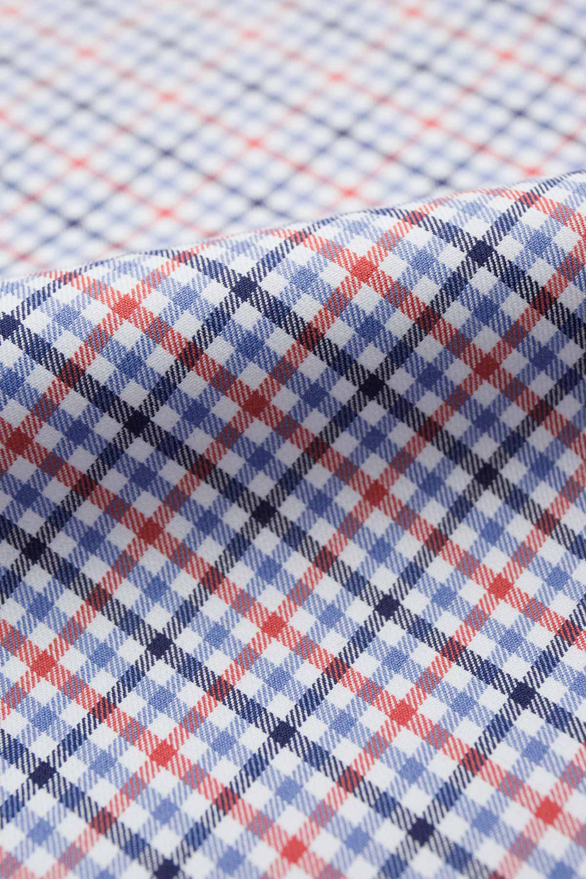 Jordan 100s Red Blue Check Fabric - Image 3