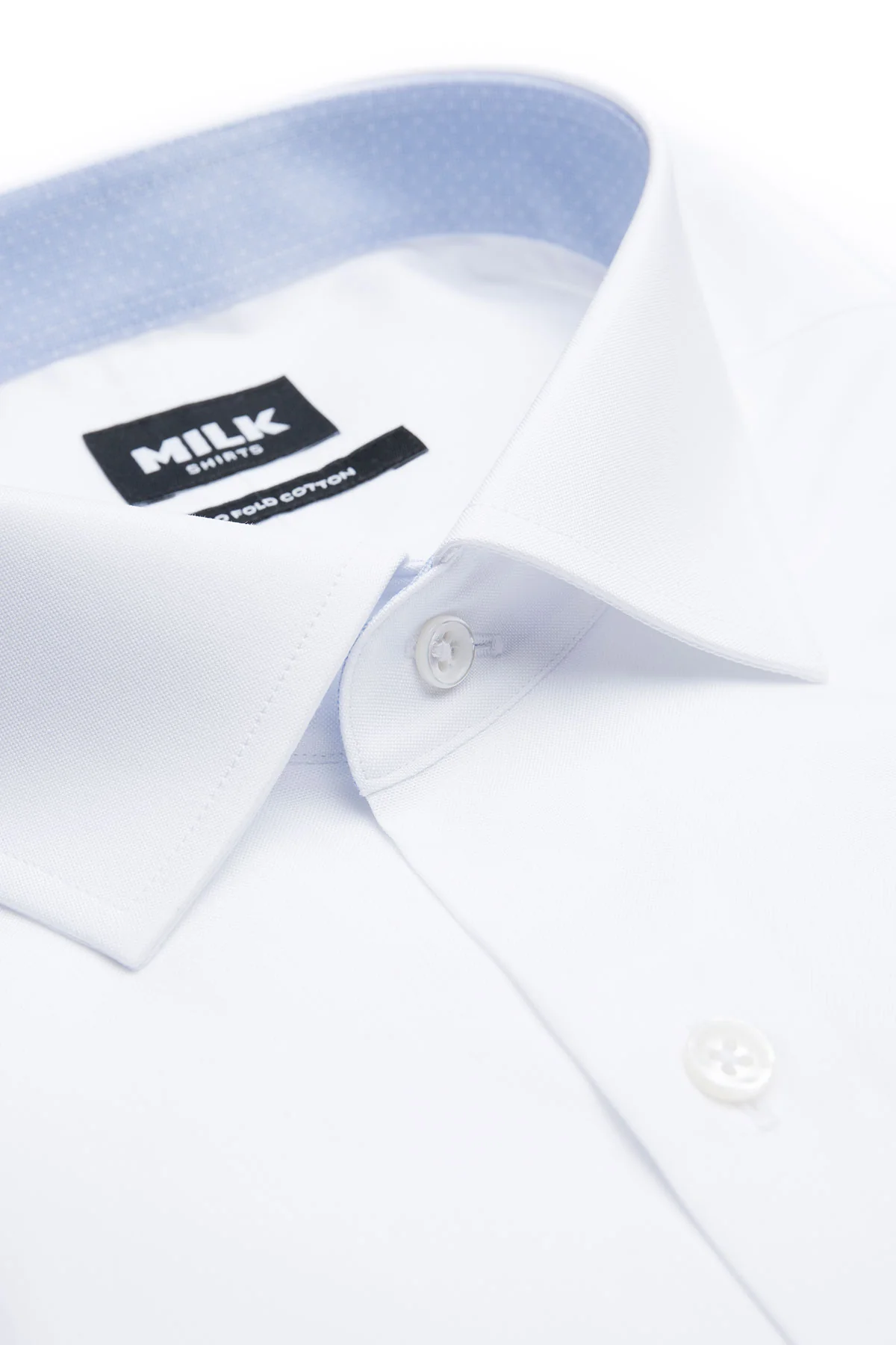 Lux 80s White Pinpoint with contrast Shirt - Image 3