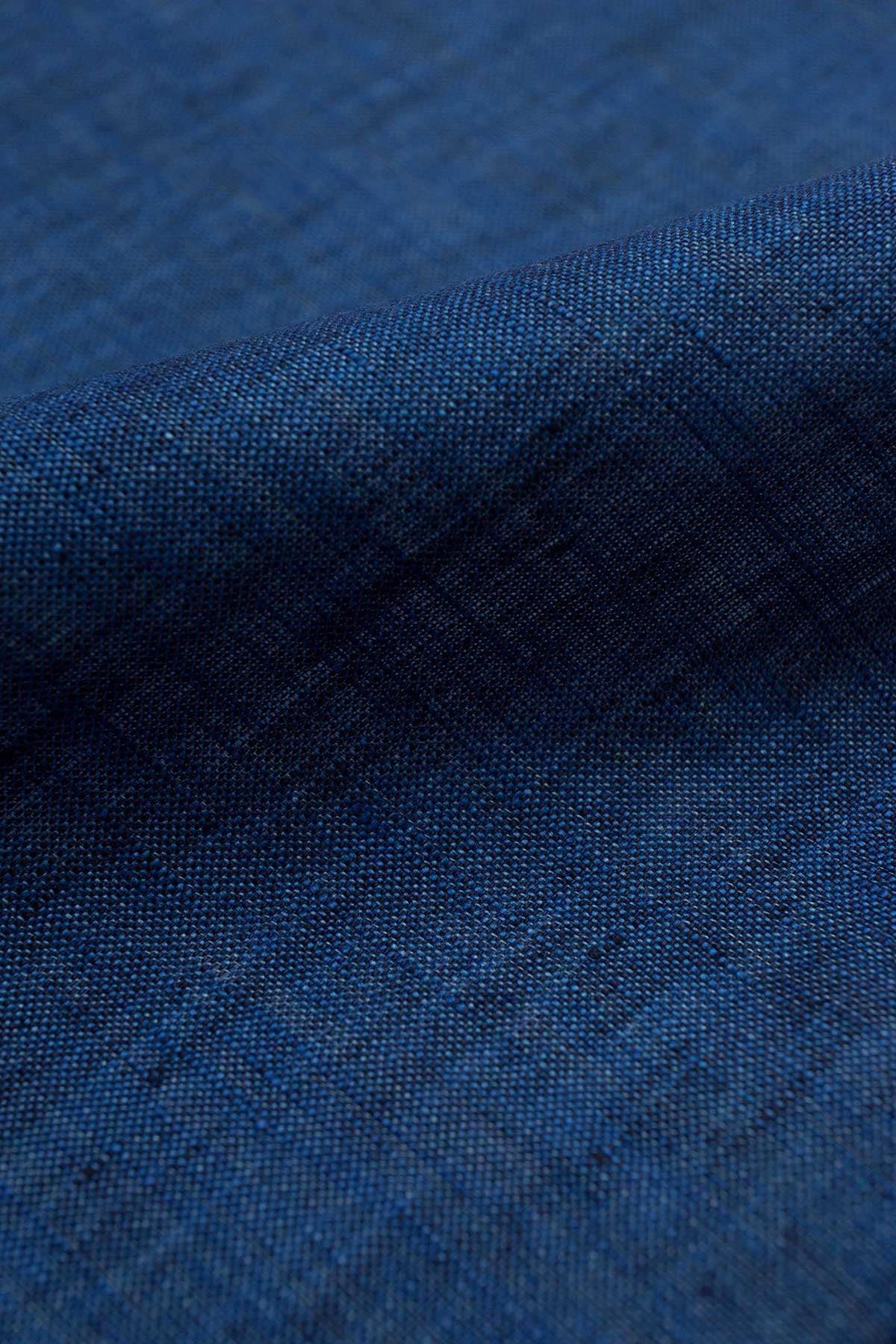 Polo Blue Linen Fabric - Image 3