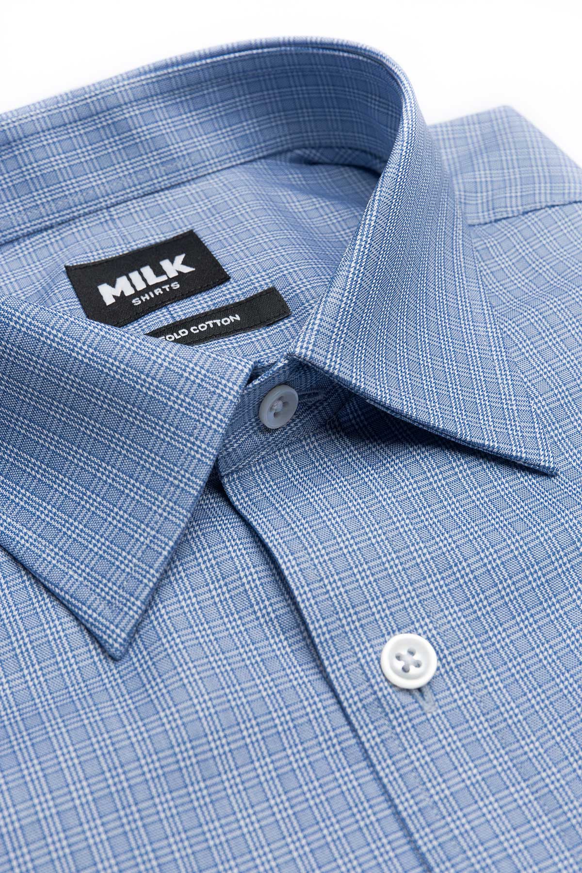 Strata 120s Blue Multi Check Twill Shirt - Image 2