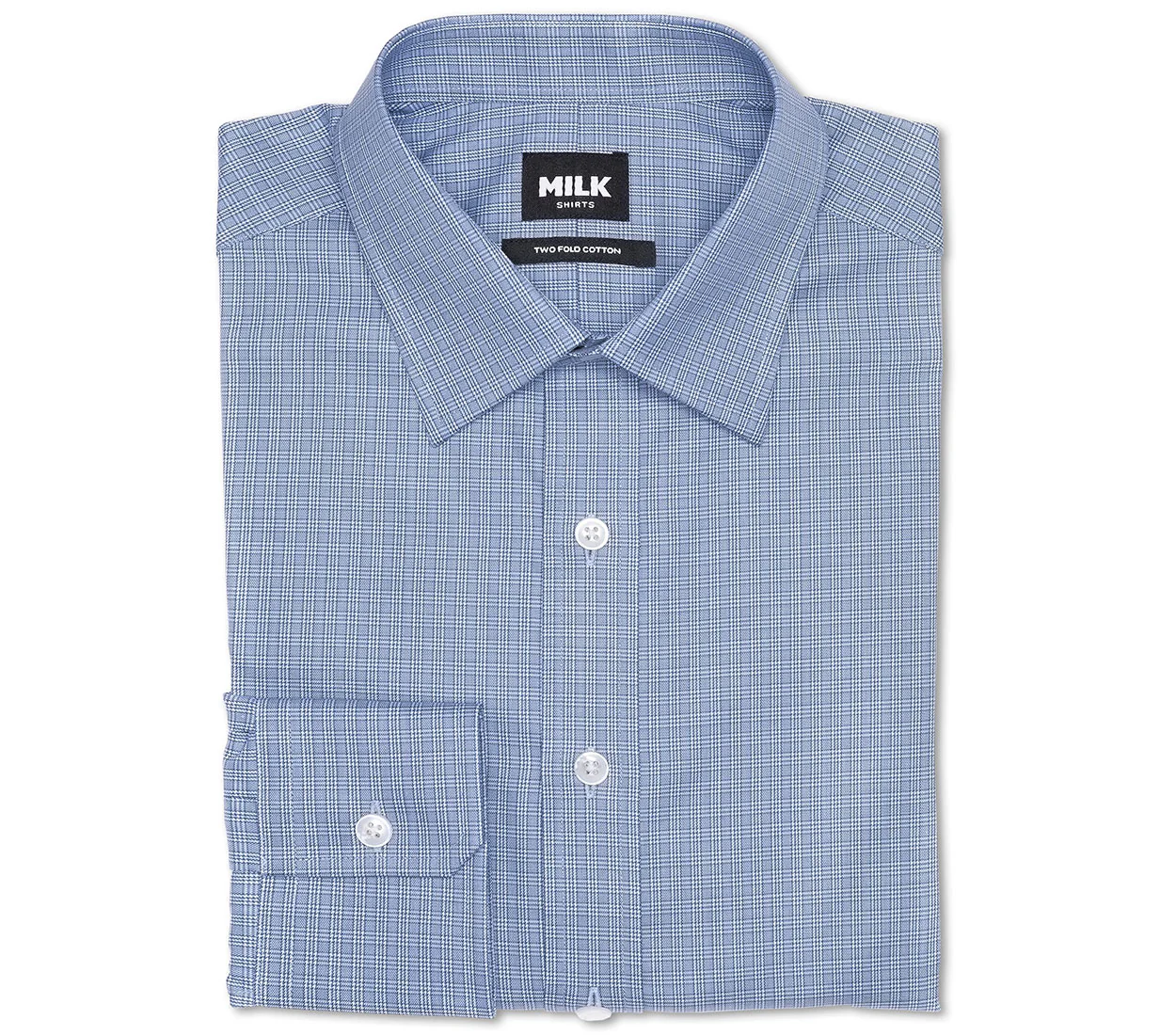 Strata 120s Blue Multi Check Twill Shirt - Image 3