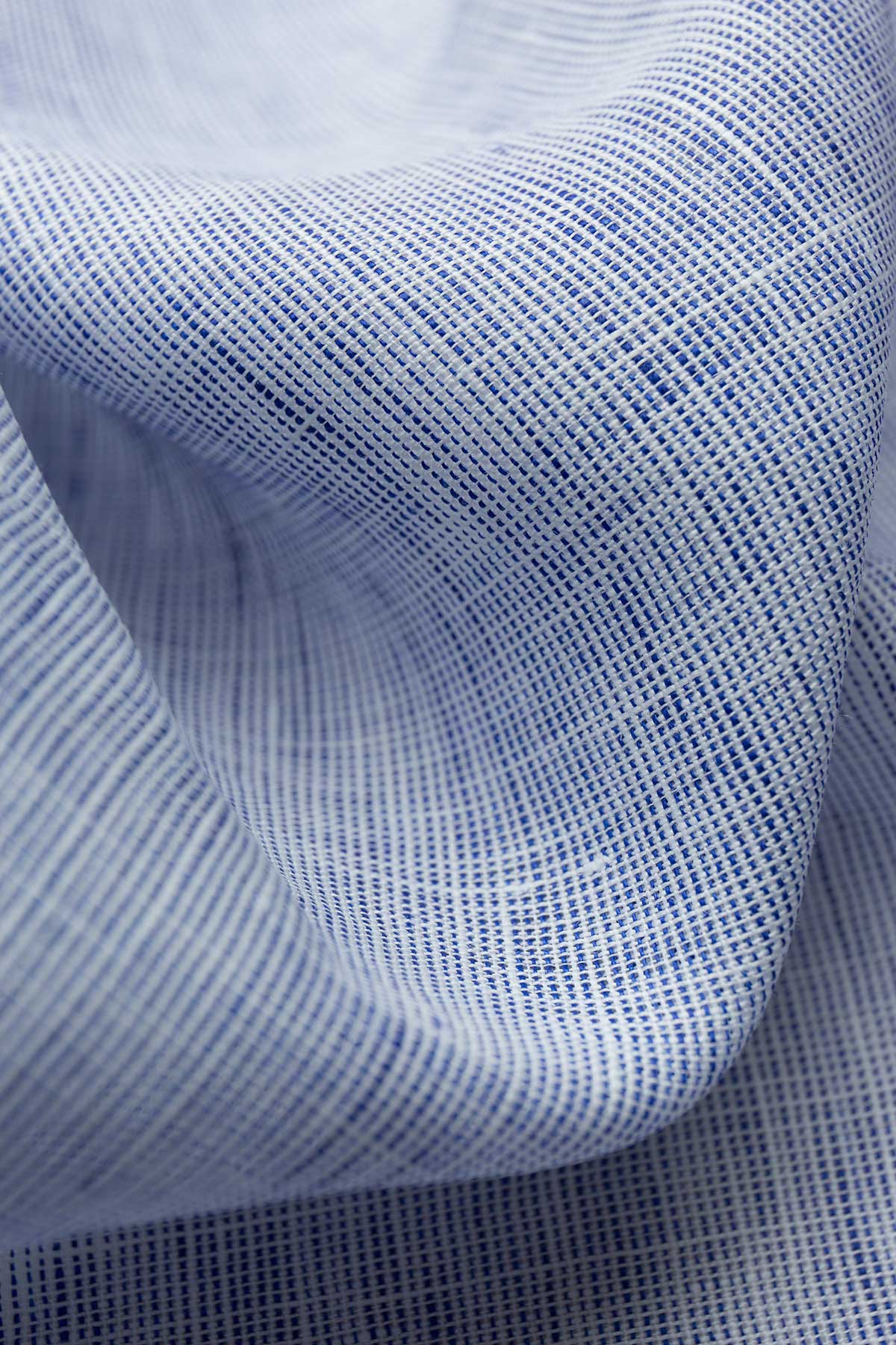 Tango Blue Chambray Linen Shirt - Image 6
