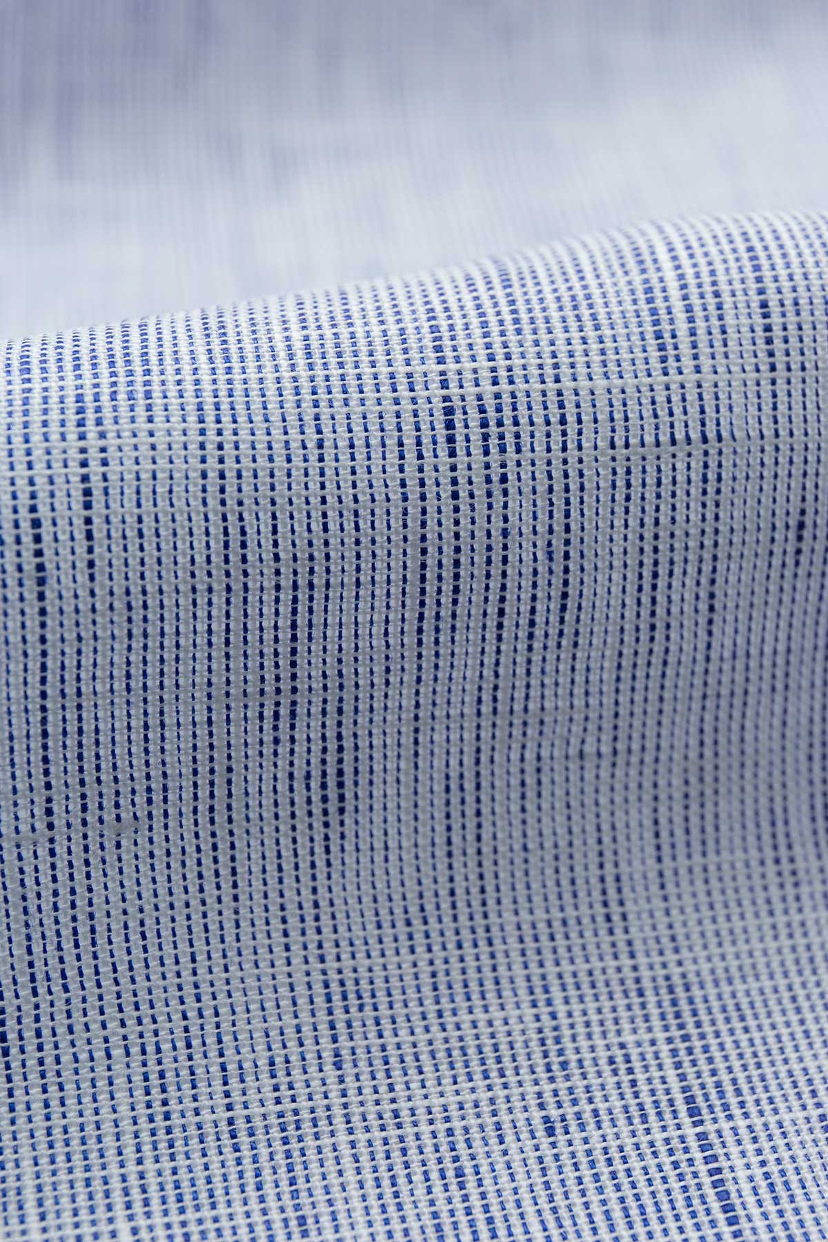 Tango Blue Chambray Linen Shirt - Image 7